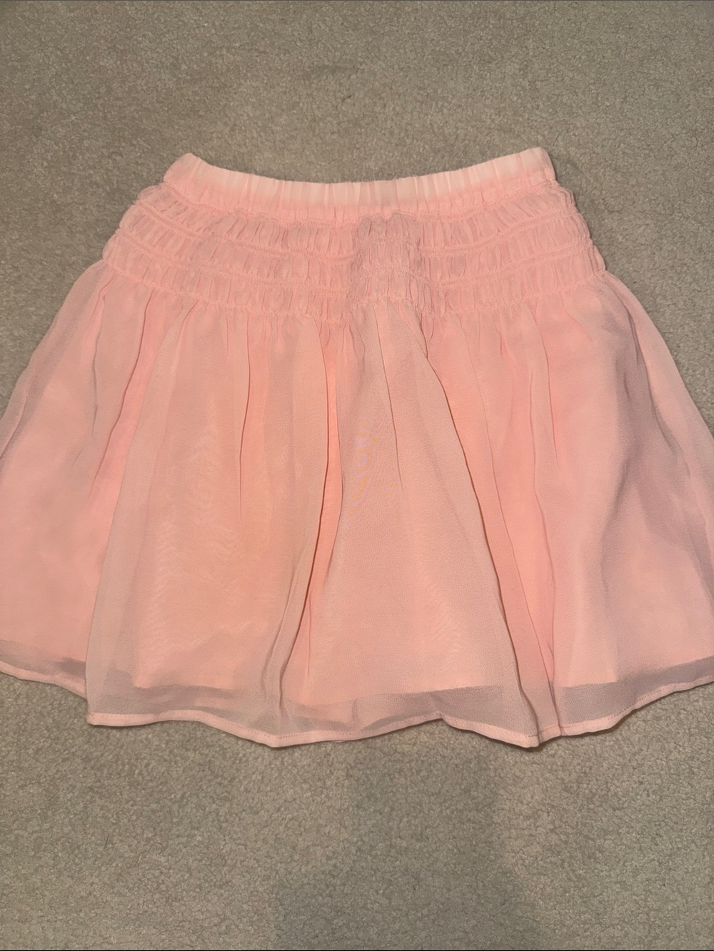 Carter's Light Pink Chiffon Smocked Waist Skirt